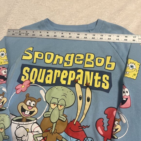 Nickelodeon Spongebob Squarepants Blue Sweatshirt Size M(7-9) - Picture 9 of 10